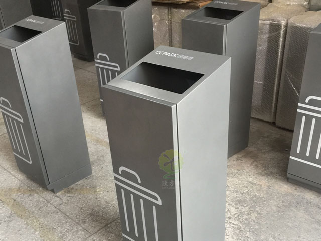 单桶组合式分类果皮箱厂家生产图