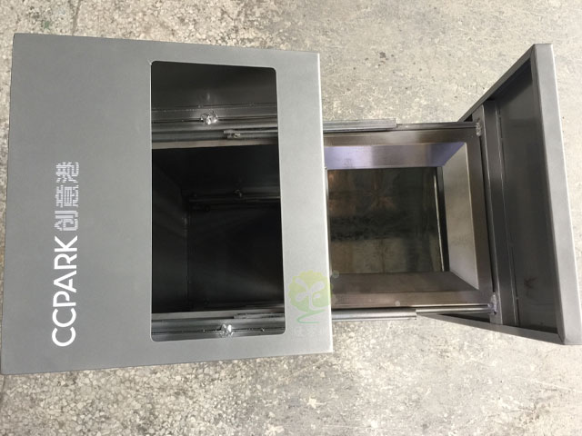 单桶组合式分类果皮箱厂家生产图