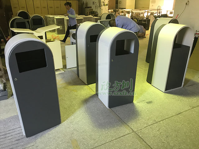 钢制分类收集容器_钢制资源回收箱-城市垃圾分类收集容器定制