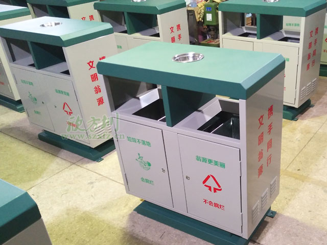 户外喷塑垃圾桶厂家生产图