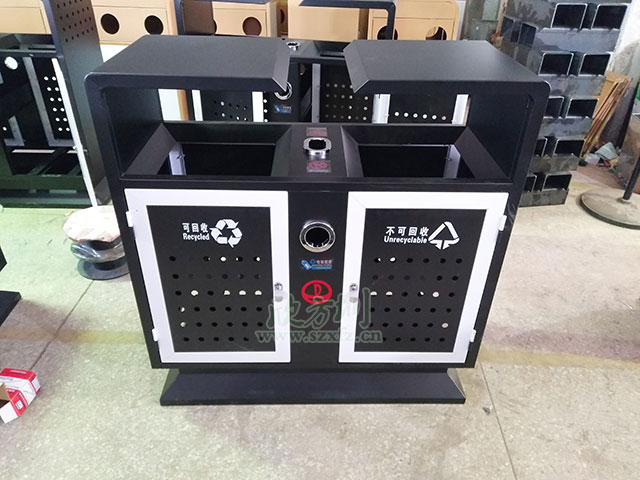 户外钢制垃圾箱-钢制烤漆垃圾箱