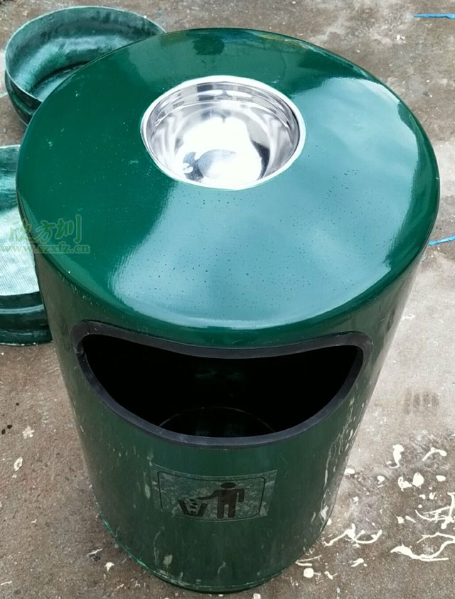 耐用的玻璃钢圆形户外垃圾桶厂家生产图