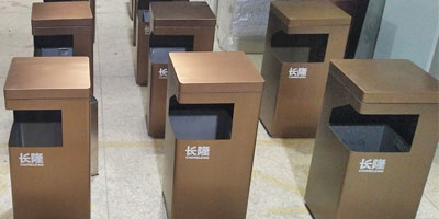 酒店不锈钢电镀垃圾桶-酒店高档定制华体会百度