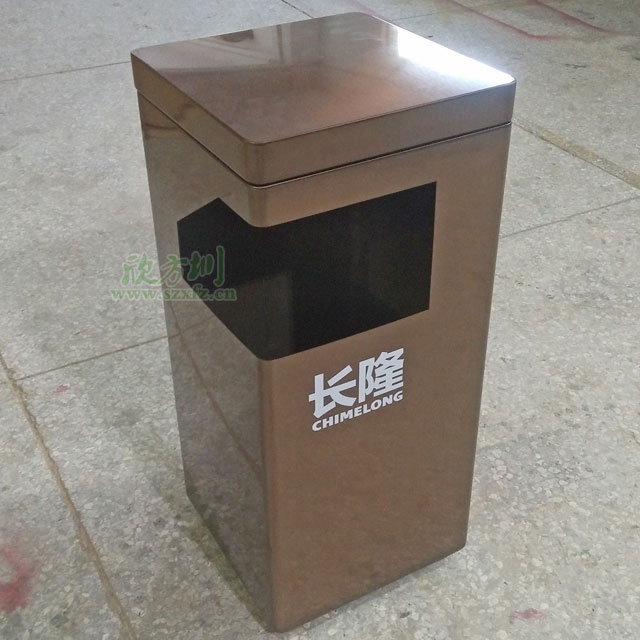 酒店不锈钢电镀垃圾桶-酒店高档定制华体会百度