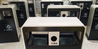 钢板环保垃圾桶-户外环保烤漆垃圾桶