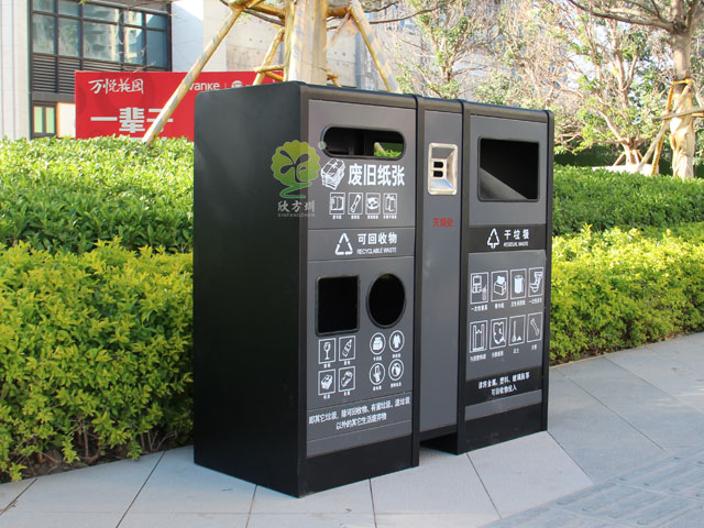 城市户外分类果皮箱