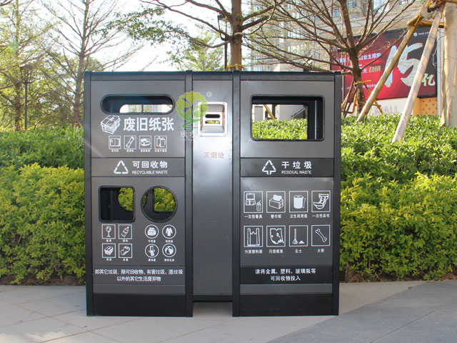 城市户外分类果皮箱