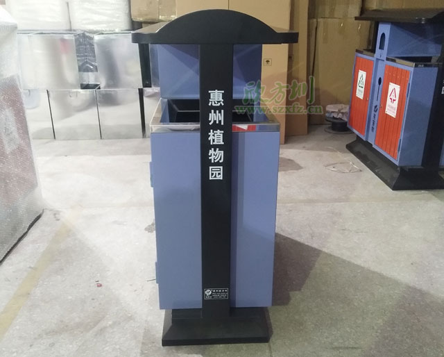 户外钢木分类垃圾桶厂家生产图