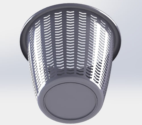 SolidWorks软件建模学垃圾桶怎么画-渲染效果图