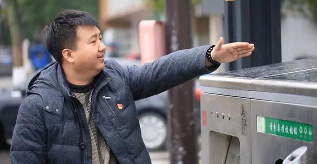 浙江乌镇智能语音垃圾桶现在投放测试图